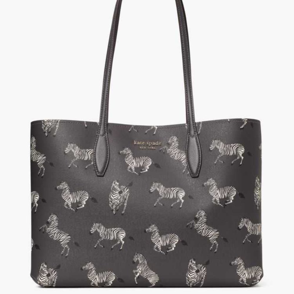 Kate Spade All Day Dancing Zebras Printed Large Tote